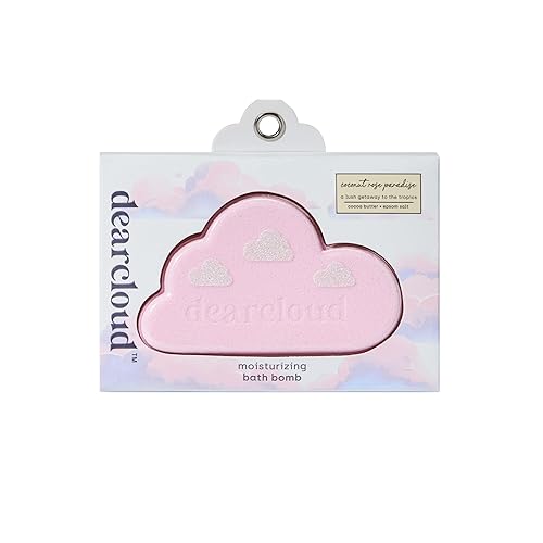 dearcloud Coconut Rose Moisturizing Bath Bomb - Epsom Salt Relaxation, Self-Care Essential for Women (Coconut Rose) Beauty & Personal Care dearcloud