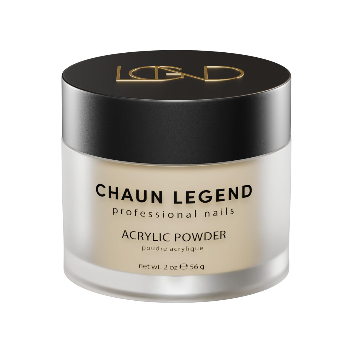 Chaun Legend Acrylic Powder, 2 Oz Long Lasting Salon Quality, Bubble Free, Self Leveling Professional Manicures, Fake Nails, Carving & Extensions, Let