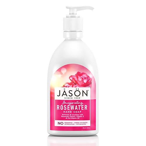 Jason Hand Soap, Invigorating Rosewater, 16 Oz (Packaging May Vary) Beauty & Personal Care JASON