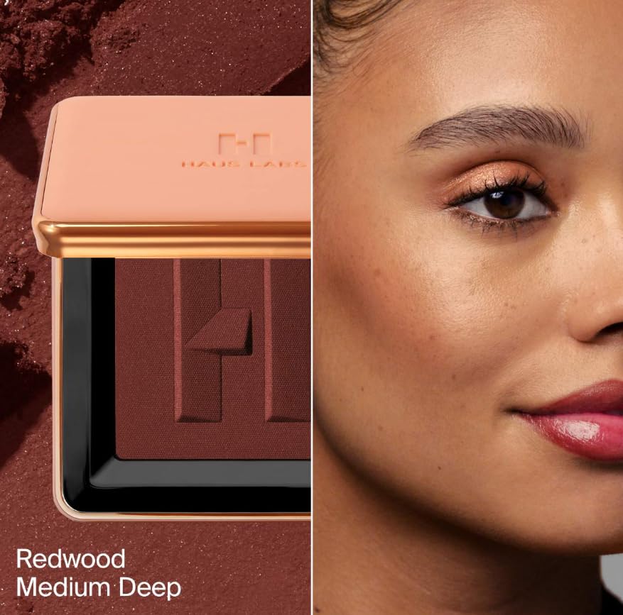 HAUS LABS BY LADY GAGA Power Sculpt Velvet Powder Bronzer - Redwood Medium Deep Beauty & Personal Care HAUS LABS BY LADY GAGA