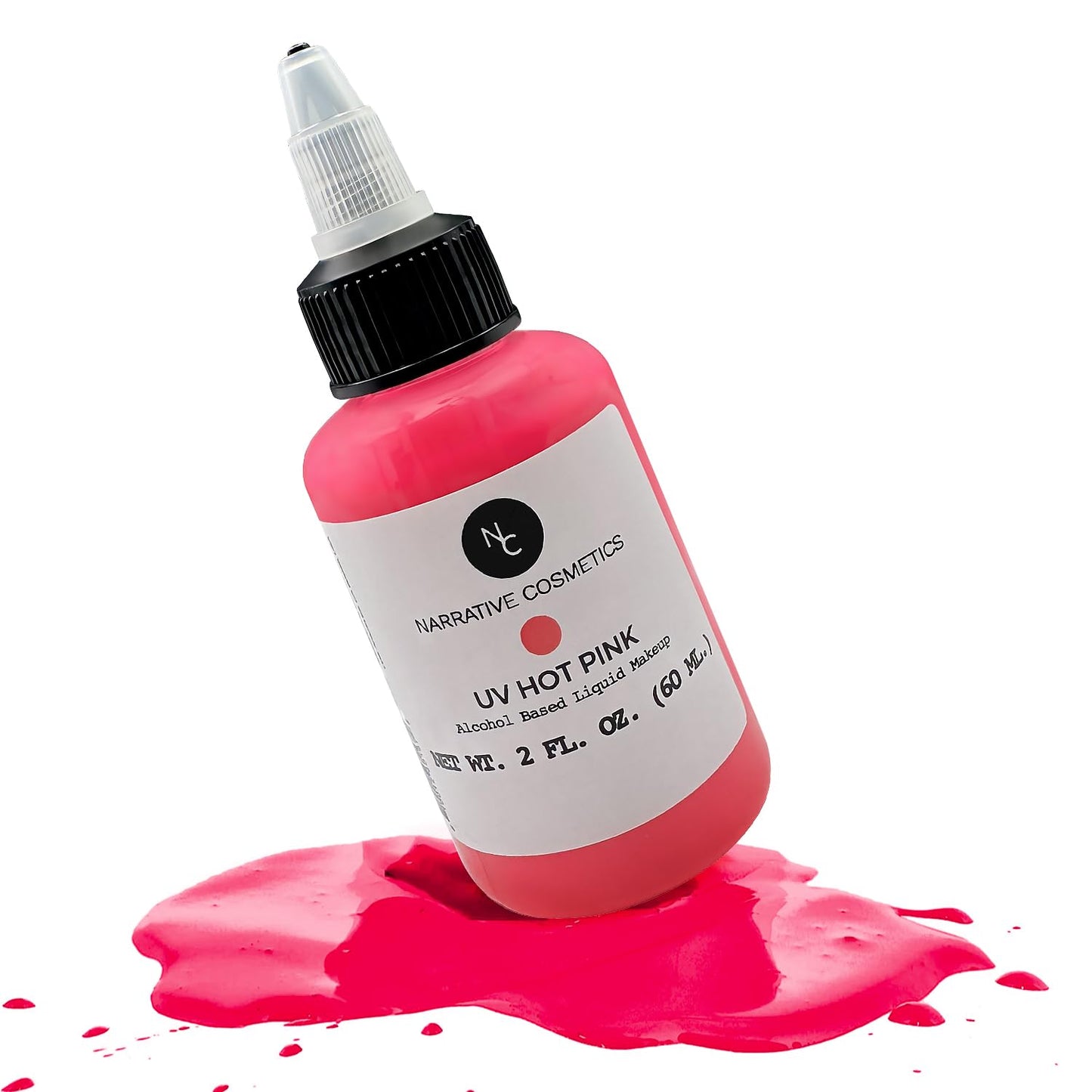 Narrative Cosmetics UV Fluorescent Alcohol Airbrush Paints - 2 fl oz, Glow Effect, Waterproof, Sweatproof, Highly Pigmented Liquid Makeup Beauty & Personal Care Narrative Cosmetics