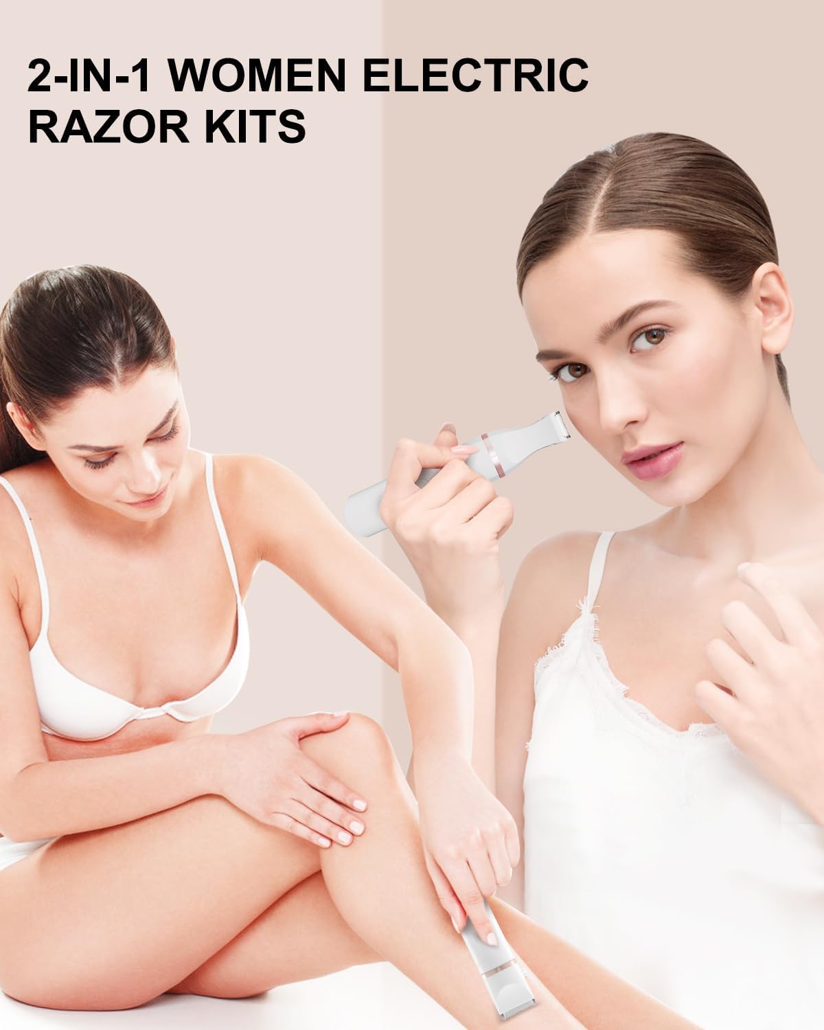 Bikini Trimmer for Women,Electric Razors Shaver for Bikini Legs Pubic Hair,Rechargeable Ladies Bikini Hair Trimmer Removal with Snap-in Ceramic Beauty and Personal Care NUMIFUN
