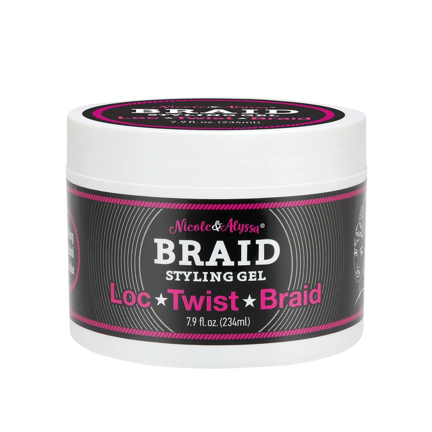 Nicole & Alyssa - Braiding Gel 7.9oz - No Flakes or Buildup, Perfect for Braids, Locs & Twists, Extra Hold, Frizz Control, Moisturizing Care Beauty & Personal Care Nicole & Alyssa