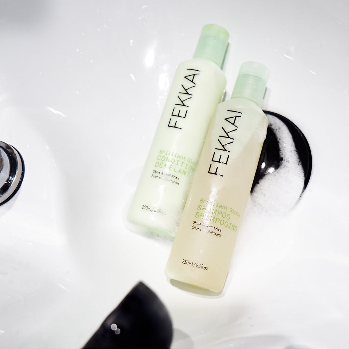 FEKKAI Brilliant Gloss Shampoo - 1 Liter - Transforms Hair with 4X Shine - Free of Sulfates, Parabens, Phthalates - Vegan, Cruelty-Free