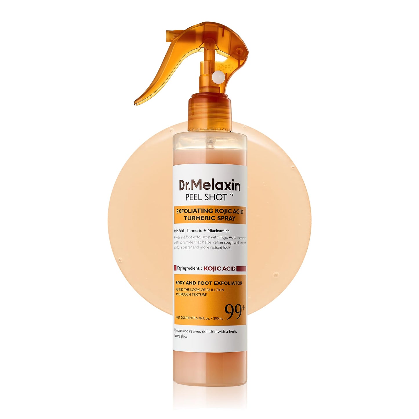 Dr.Melaxin Peel Shot Kojic Acid Turmeric Body Exfoliator Spray 6.76 fl.oz - AHA PHA Niacinamide Body Scrub for KP Bumps, Dark Spots, Uneven Skin Tone Beauty and Personal Care Dr.Melaxin