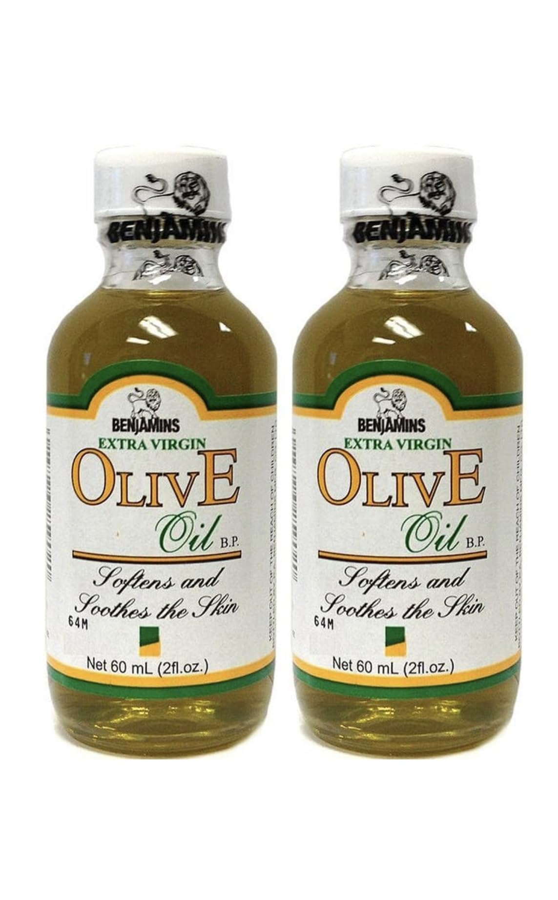 Benjamin's Extra Virgin Olive Oil 2 Ounce (Pack of 2) Beauty & Personal Care Benjamins