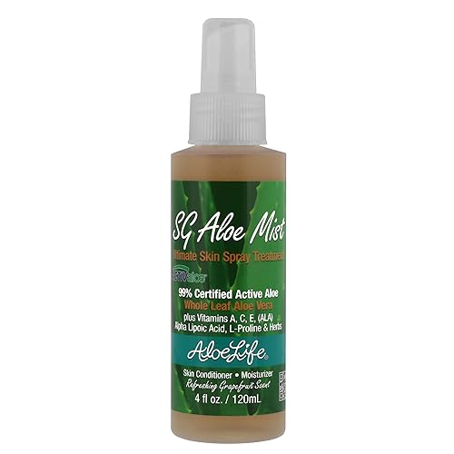 Aloe Life SG Aloe Mist Gel - Topical Skin Conditioner, Whole Leaf Aloe Vera Juice Concentrate, Contains Special Skin Actives, Vitamin A, C, & E, Helps Beauty & Personal Care Aloe Life
