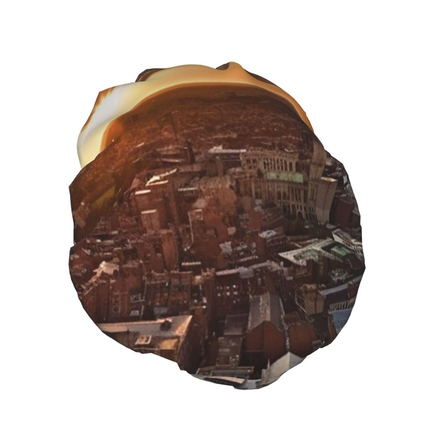 York City Sunset Picture Shower Cap for Women Men Large Reusable Shower Bonnet Double-Layer Waterproof Bath Caps Elastic Band Hair Hat for All Beauty and Personal Care BWLHJKE