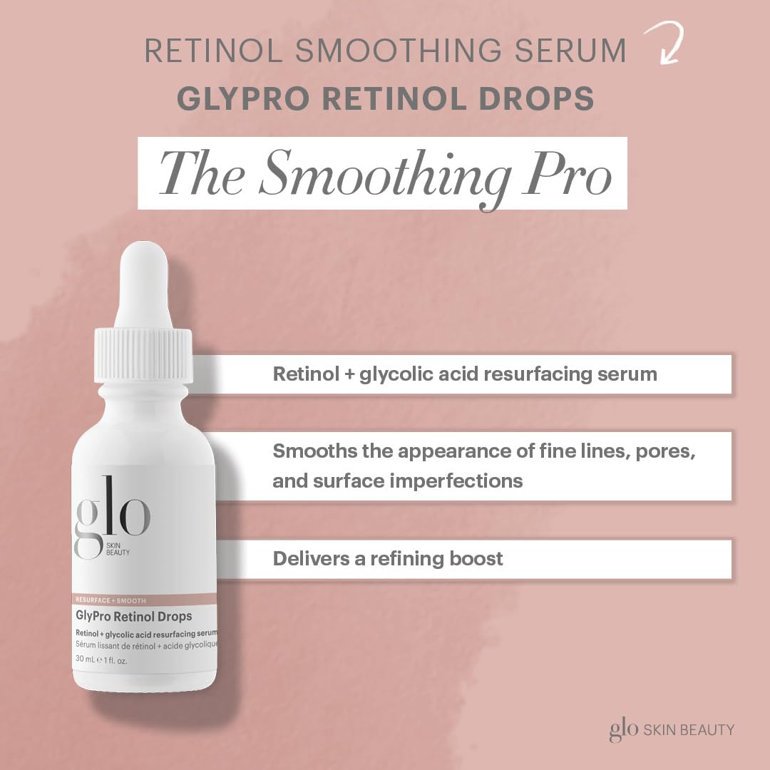 Glo Skin Beauty GlyPro Retinol Drops | Retexturizing and Renewing, Smooths the Appearance of Fine Lines, Pores, and Surface Imperfections Beauty & Personal Care Glo Skin Beauty