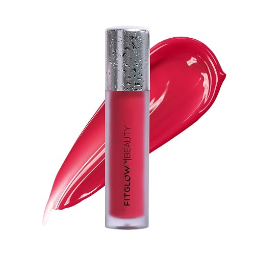 FITGLOW Beauty Lip Colour Serum | Hydrating Lip Gloss | Plumping Anti-Aging Lip Treatment | Natural Shine with Pomegranate Sterols & Collagen | Beauty & Personal Care FITGLOW