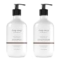 Deep Steep High Shine Coconut Oil Shampoo & Conditioner, 17 oz - Moisturizing Shampoo with Aloe Vera, Argan Oil, Rice Protein - Sulfate-Free, Vegan Beauty & Personal Care Deep Steep