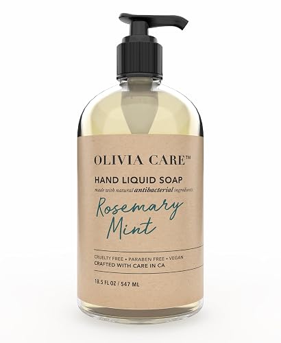 Olivia Care Hand Soap - Infused with Sage & Tea Tree Oil & Rosemary Mint Fragrance, Cleansing, Germ-Fighting, Moisturizing Hand Wash for Kitchen Beauty & Personal Care Olivia Care
