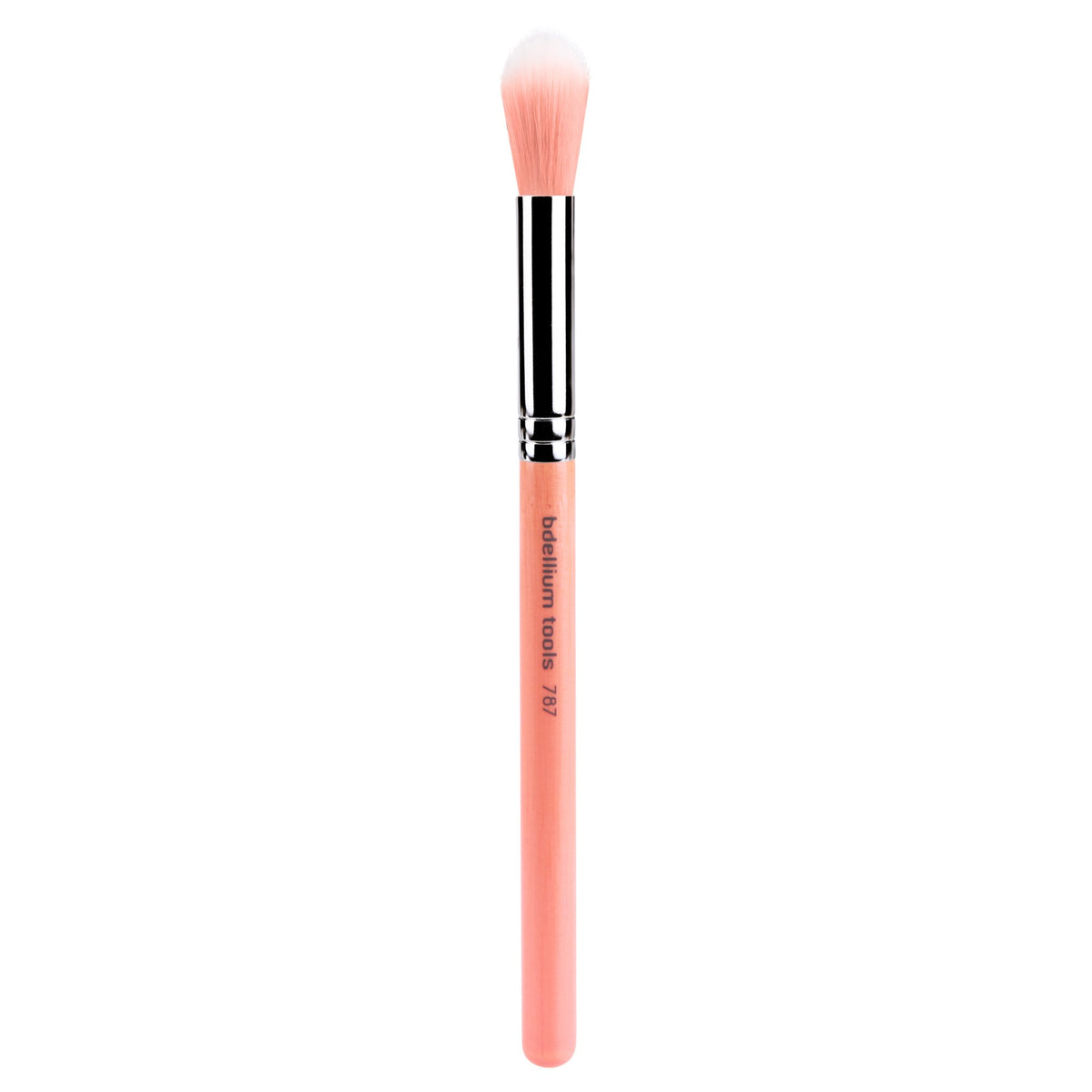 Bdellium Tools Professional Makeup Brush - Pink Bambu Series 788 Duet Fiber Large Tapered Blending - With Soft Synthetic Fibers, For Controlled