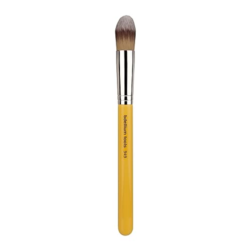 Bdellium Tools Professional Makeup Brush - Studio Series 949 Pointed Foundation - With Soft Synthetic Fibers, For Foundation & Concealing (Yellow Beauty & Personal Care BDELLIUM TOOLS