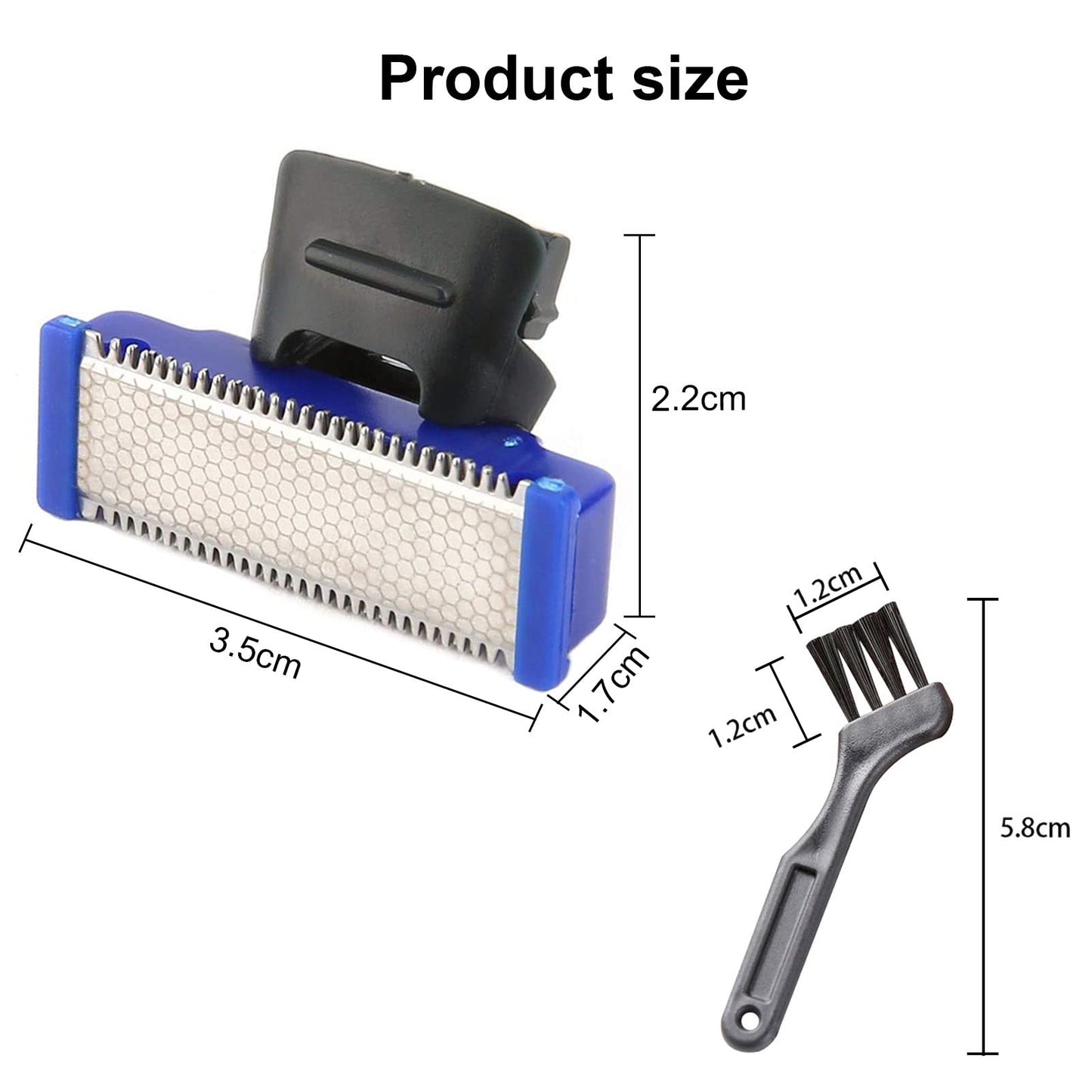 4PCS LinMei Shaver Replacement Heads Compatible for 1st Generation Microtouch Solo Men's Rechargeable Full Body Hair Trimmer and Shaver Replacement Beauty and Personal Care LinMei