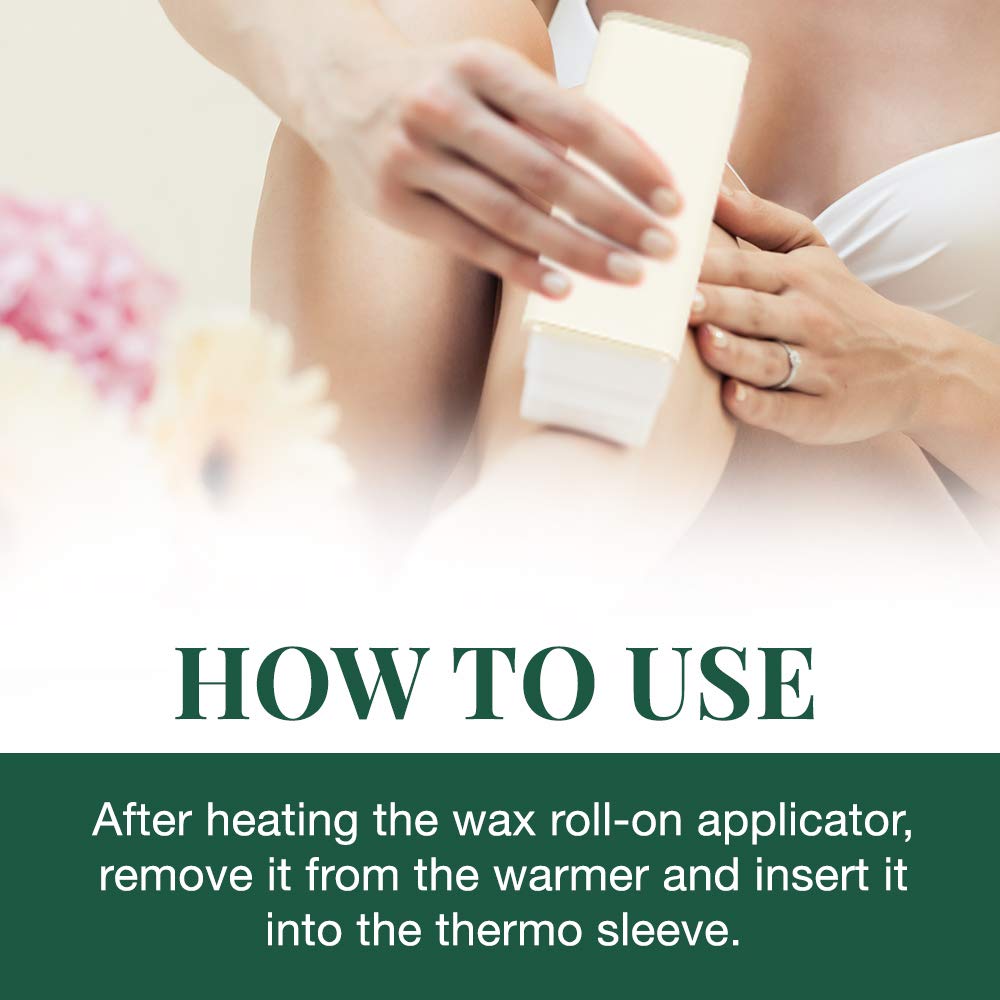 Clean + Easy Thermo Sleeve Roll On Wax Holder for Refill Cartridges, Wax Applicator Insulator, For Professional and Personal Use, 1 pc Beauty and Personal Care Clean + Easy
