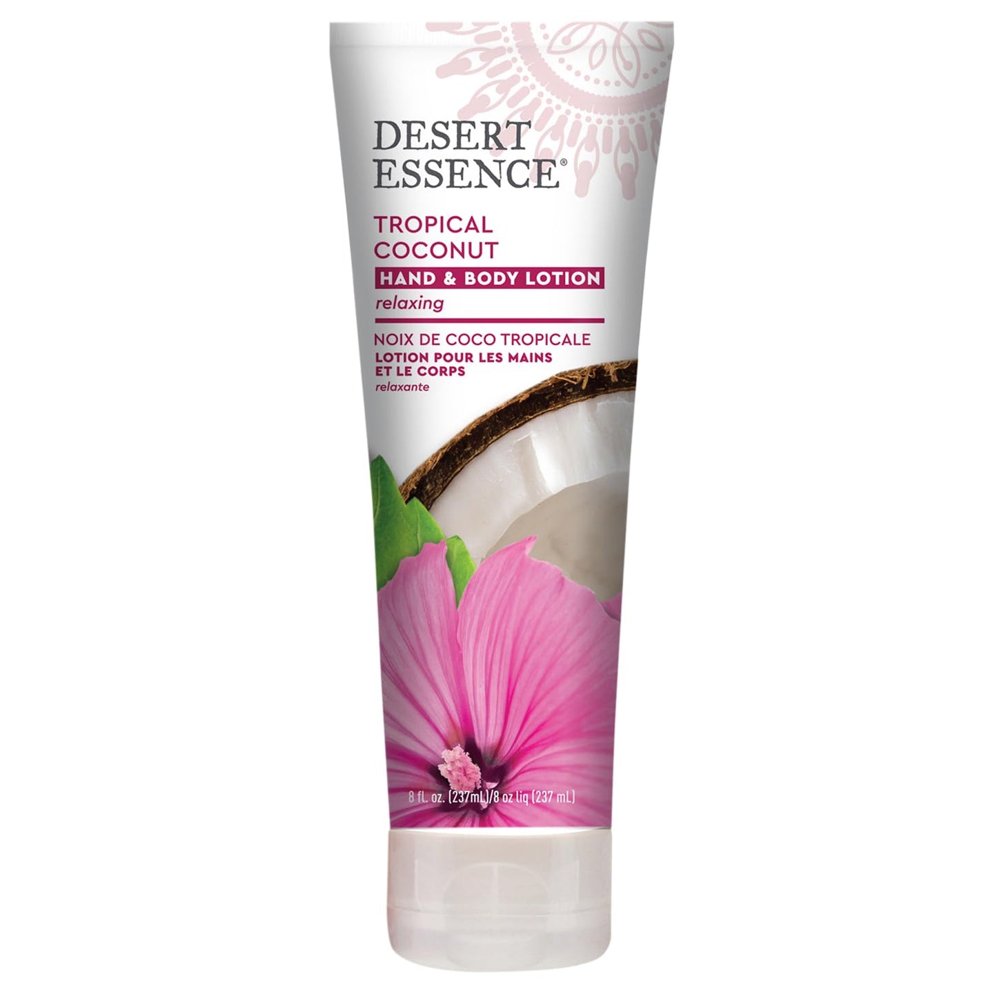 Desert Essence, Tropical Coconut Hand & Body Lotion 8 fl. oz. - Gluten Free - Vegan - Cruelty Free - Coconut Oil, Jojoba Oil & Vitamin E - Intense Beauty & Personal Care Desert Essence