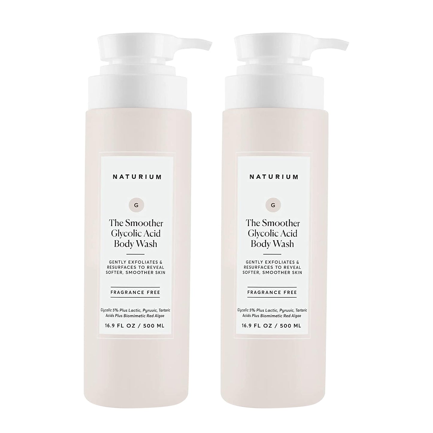 Naturium The Smoother Glycolic Acid Exfoliating Body Wash, Soft & Smoothing Cleanser, 16.9 oz (Duo 2-Pack) Beauty & Personal Care Naturium