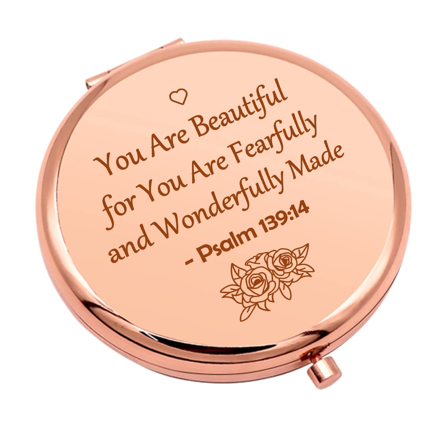 Inspirational Christian Gifts Verse Religious Gifts for Girls Sister Friends Encouragement Baptism Gift Compact Makeup Mirror for Her Motivational Beauty & Personal Care Mwphuy