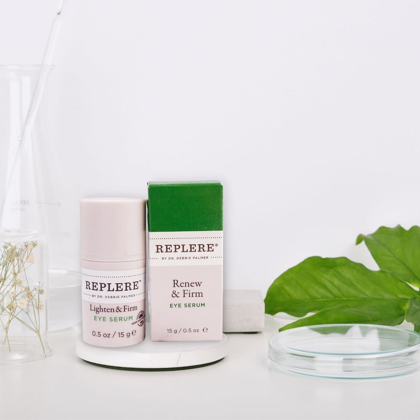 Replere Renew & Firm Eye Serum - Under Eye Brightener & Lightweight Serum for Dark Circles and Puffiness - Anti-Aging Wrinkle Repair with Hyaluronic Beauty & Personal Care Replere
