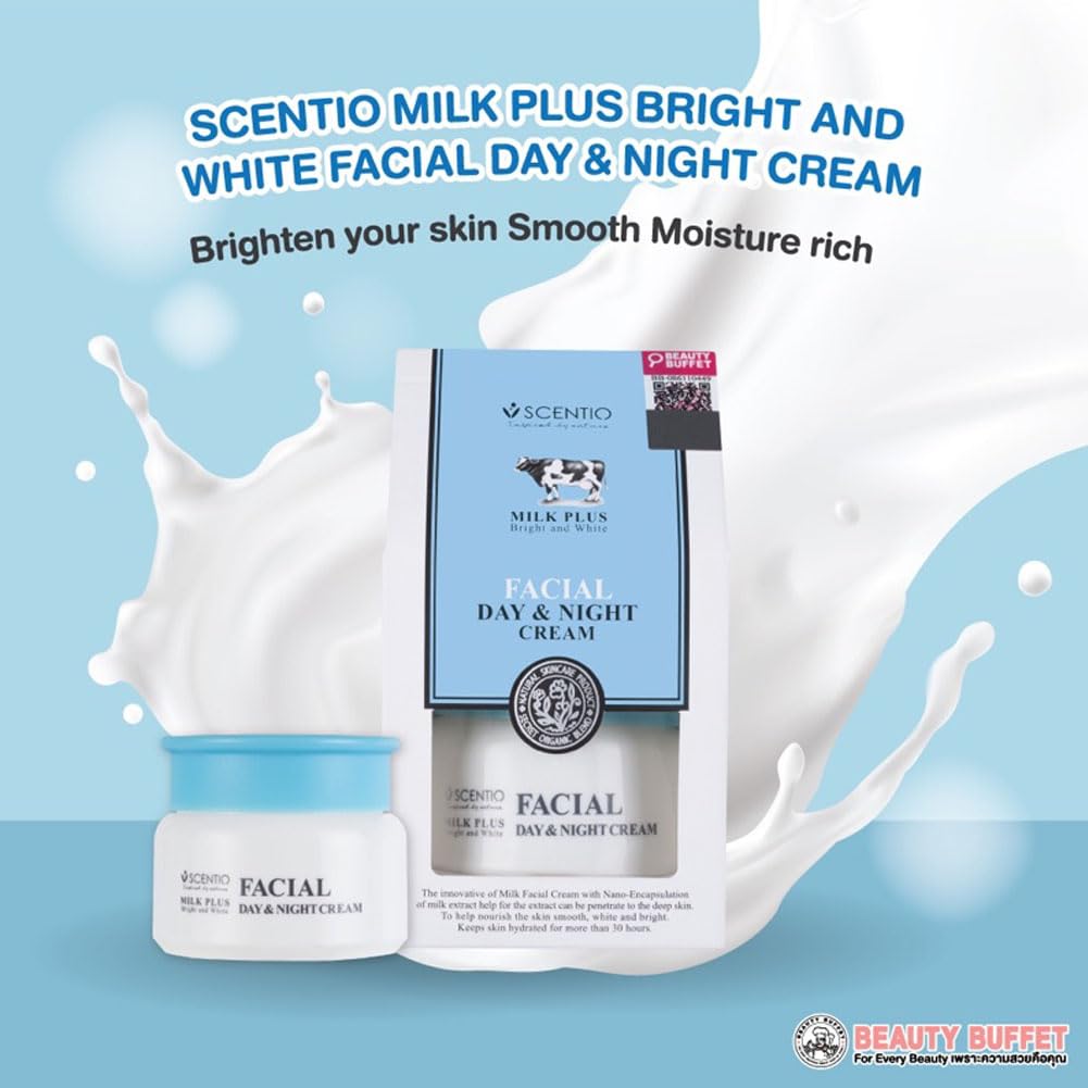 SCENTIO MILK PLUS FACIAL DAY & NIGHT CREAM (50 ML), 1.76 Ounce (Pack of 1) Beauty & Personal Care SCENTIO