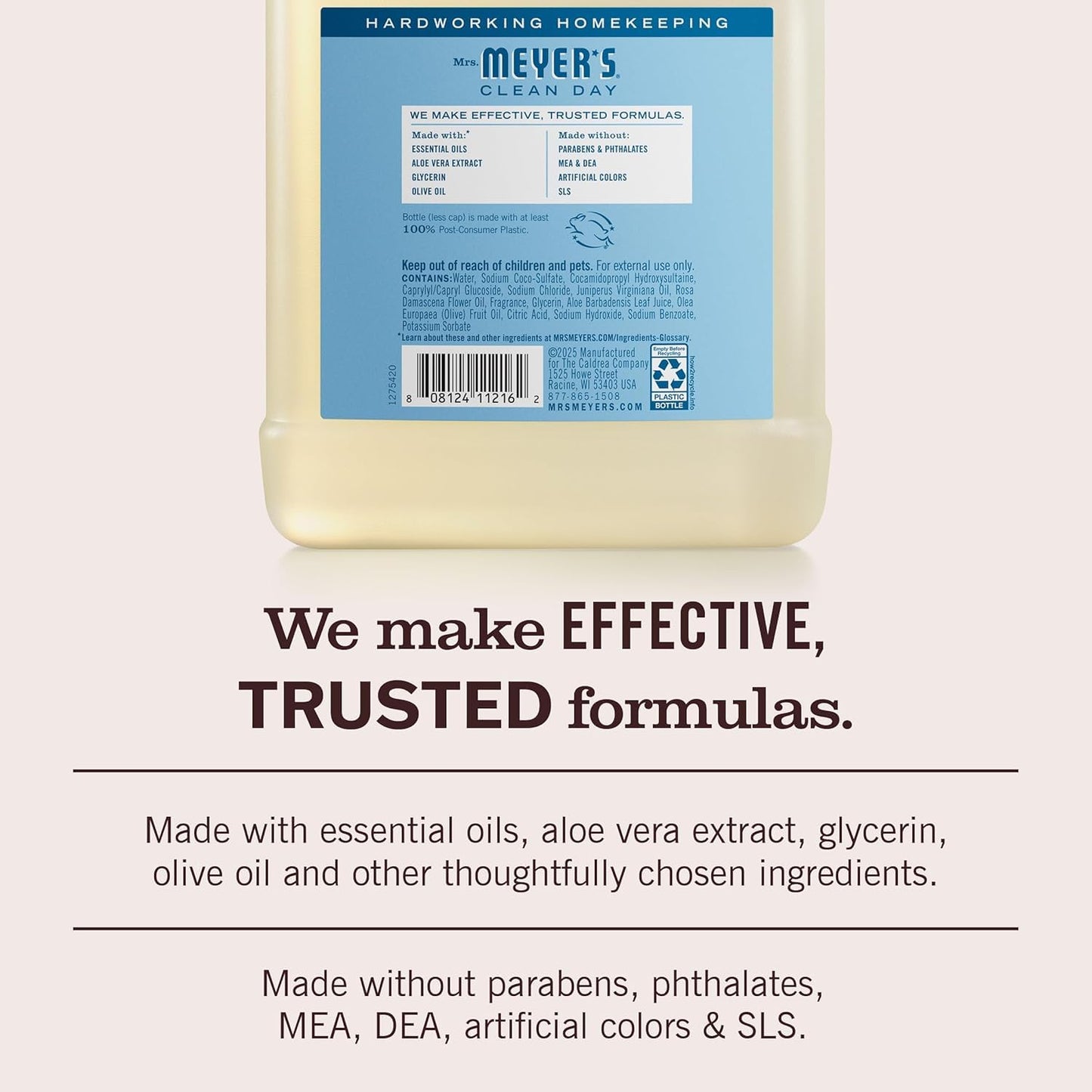 Mrs. MEYER'S CLEAN DAY Hand Soap Refill Scent Variety Pack 2 CT (Lemon Verbena + Rain Water) Beauty & Personal Care Mrs. MEYER'S