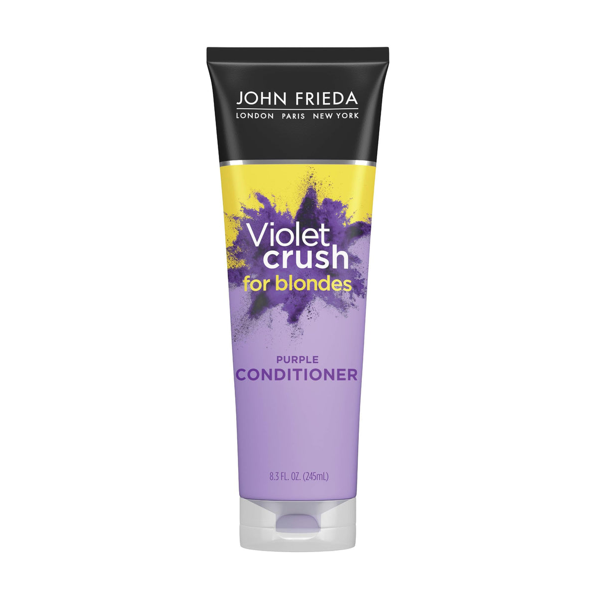 John Frieda Violet Crush Purple Conditioner, Purple Conditioner for Blonde Hair, Crushed Violet Pigments Neutralize Brassy Tones for Cooler, Brighter