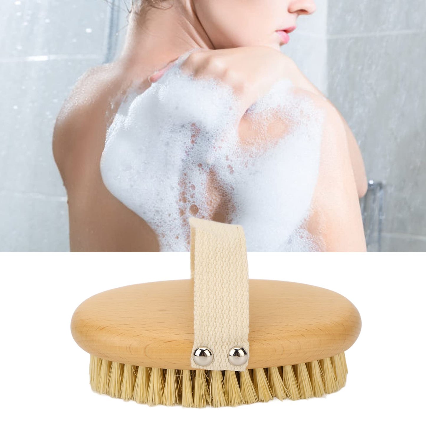 Body Brush, Exfoliating Body Skin Scrubber, Beech Wood Skin Brush with Massage Effect for Legs Foot, Skin Firming Removes Dead Skin, for Body, Back Beauty and Personal Care YUYTE