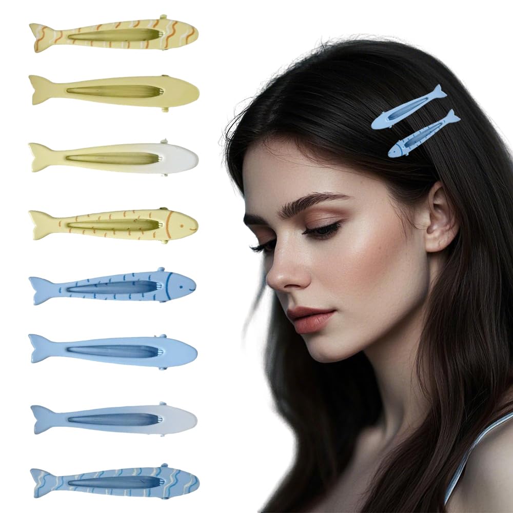 16pcs Fish Hair Clips For Women Cute Fish Hair Pins Non Slip Hair Barrettes Alligator Clips For Short Girls Long Hair Accessories