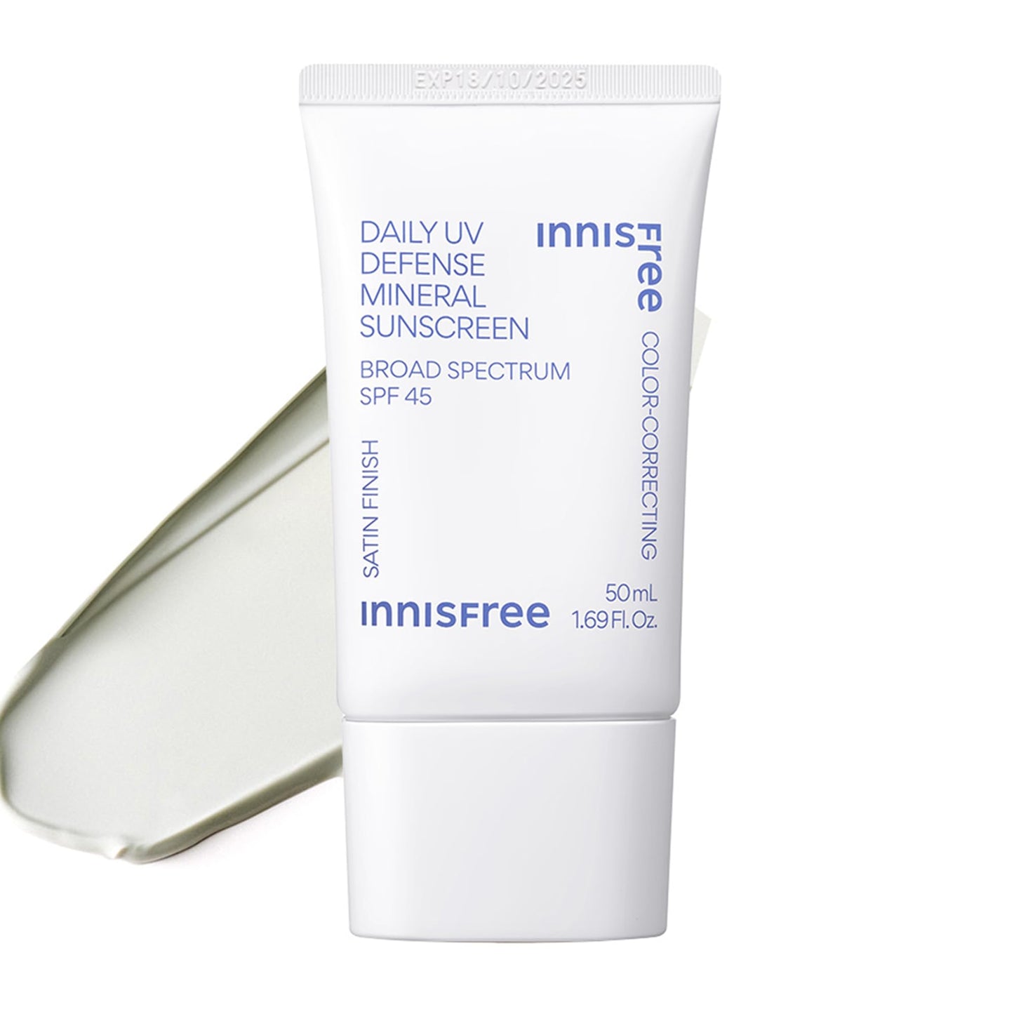 innisfree Daily Mineral UV Defense SPF 45 | Tinted Korean Sunscreen with Zinc Oxide for Redness | Gentle, Hydrating and Lightweight | Available in 2 Beauty and Personal Care innisfree