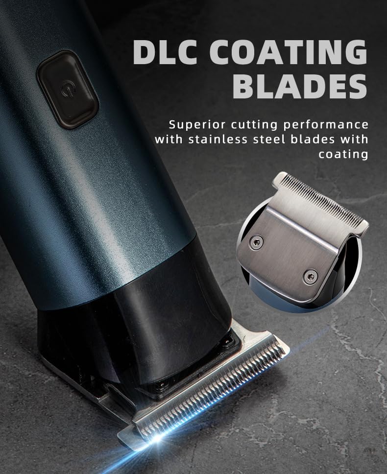 Professional Cordless Hair Clippers for Men 9000RPM Powerful Motor with DLC Coating Blades, Barber Kit with LED Display and 4 Limit Combs,Salon Grade Beauty and Personal Care QDKVTNDJZ