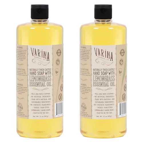 Varina Liquid Soap - Liquid Organic Castile Soap Lemongrass - 32oz Beauty & Personal Care Varina
