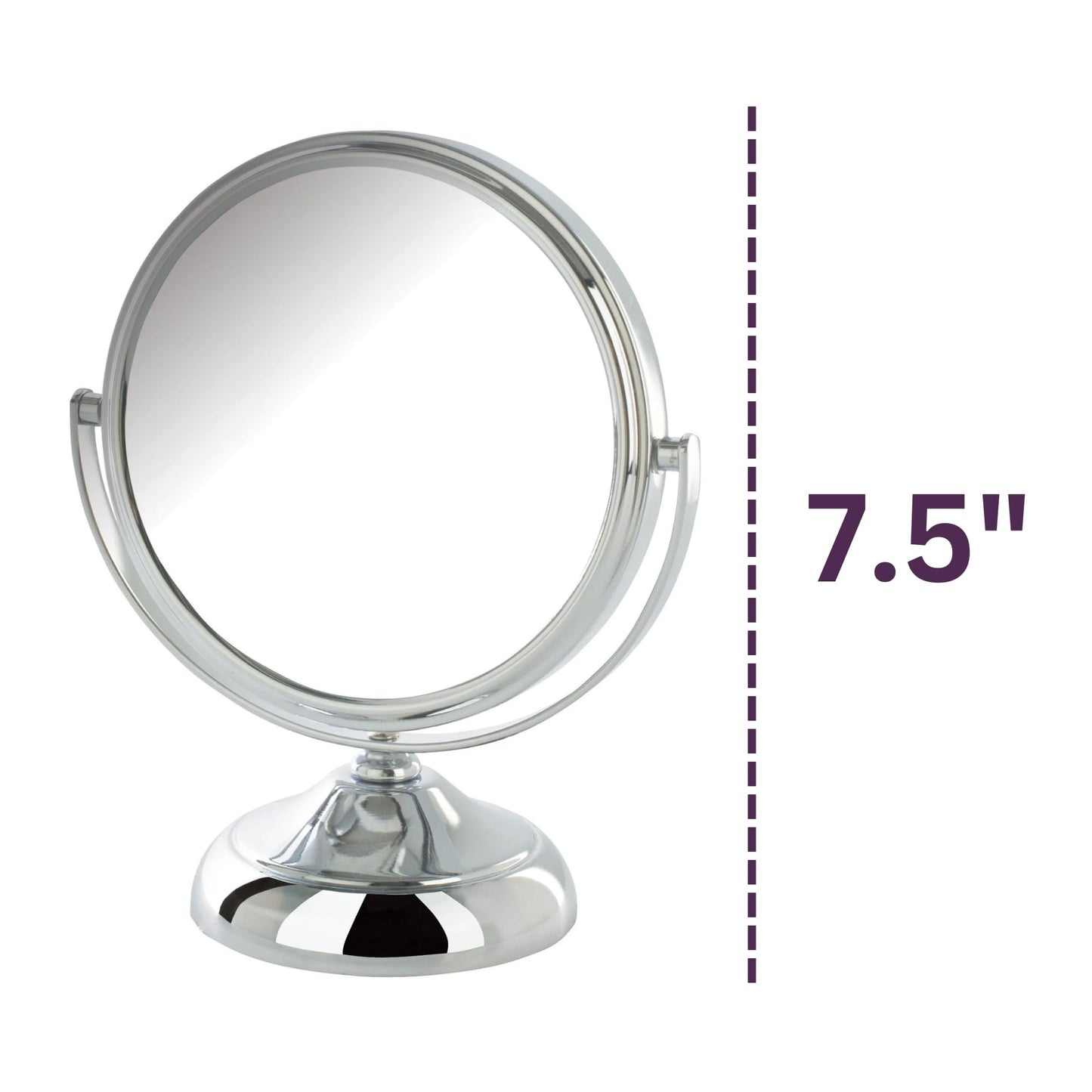 Model's Choice JERDON Tabletop Vanity Makeup Mirror with Chrome Finish - 5.5” Diameter Mirror with 5X-1X Magnification - Model MC247C Beauty & Personal Care Model's Choice