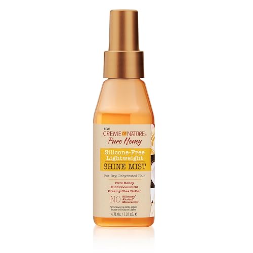 Creme of Nature Pure Honey Silicone-Free Lightweight Shine Mist & Finishing Spray for Instant Shine & Moisture, With Honey, Coconut Oil & Shea Butter Beauty & Personal Care Creme of Nature