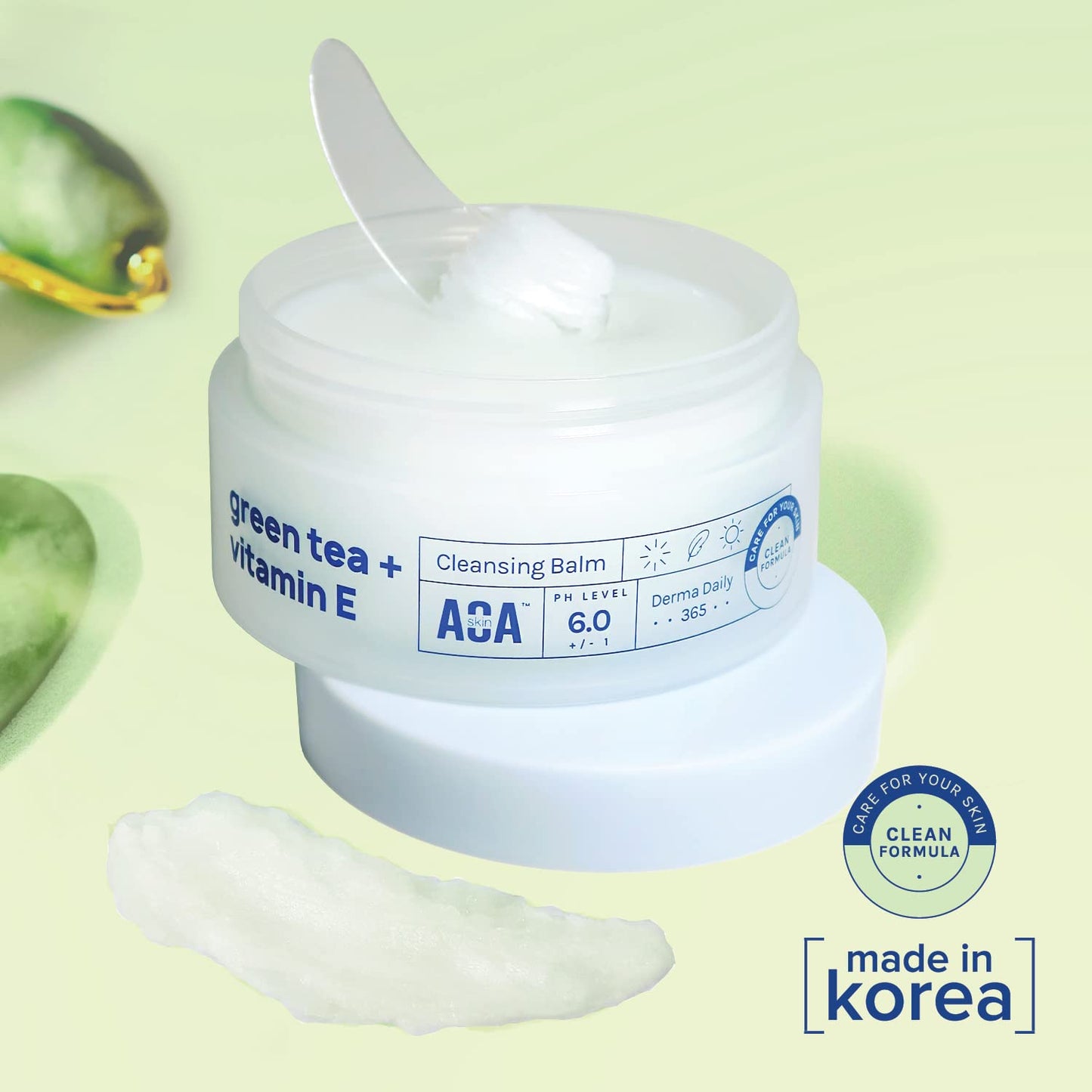 AOA STUDIO Green Tea & Vitamin E Cleansing Balm, Waterproof Makeup Remover, Oil Based Makeup Remover, K beauty Skin Care, Soothing and Brightening Beauty & Personal Care AOA STUDIO