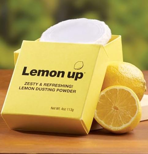 Limited Edition Lemon Up Dusting Powder 4 Oz! Lemony Scent Talc-Free Body Powder With Soft Puff! Made From Aloe Powder, Kaolin Clay, Jojoba Oil & Shea Beauty & Personal Care L E M O N