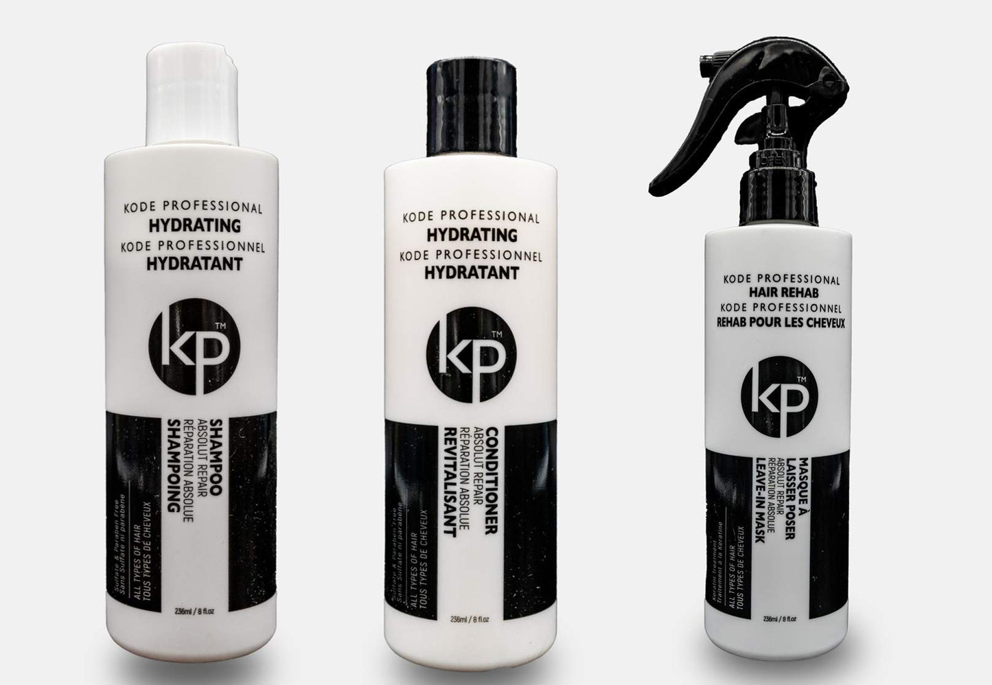 3pc Rehab Bundle: Hydrating Shampoo, Hydrating Conditioner and Hair Rehab Bundles (8oz Rehab) Beauty & Personal Care Belle of Hope Mara Ray