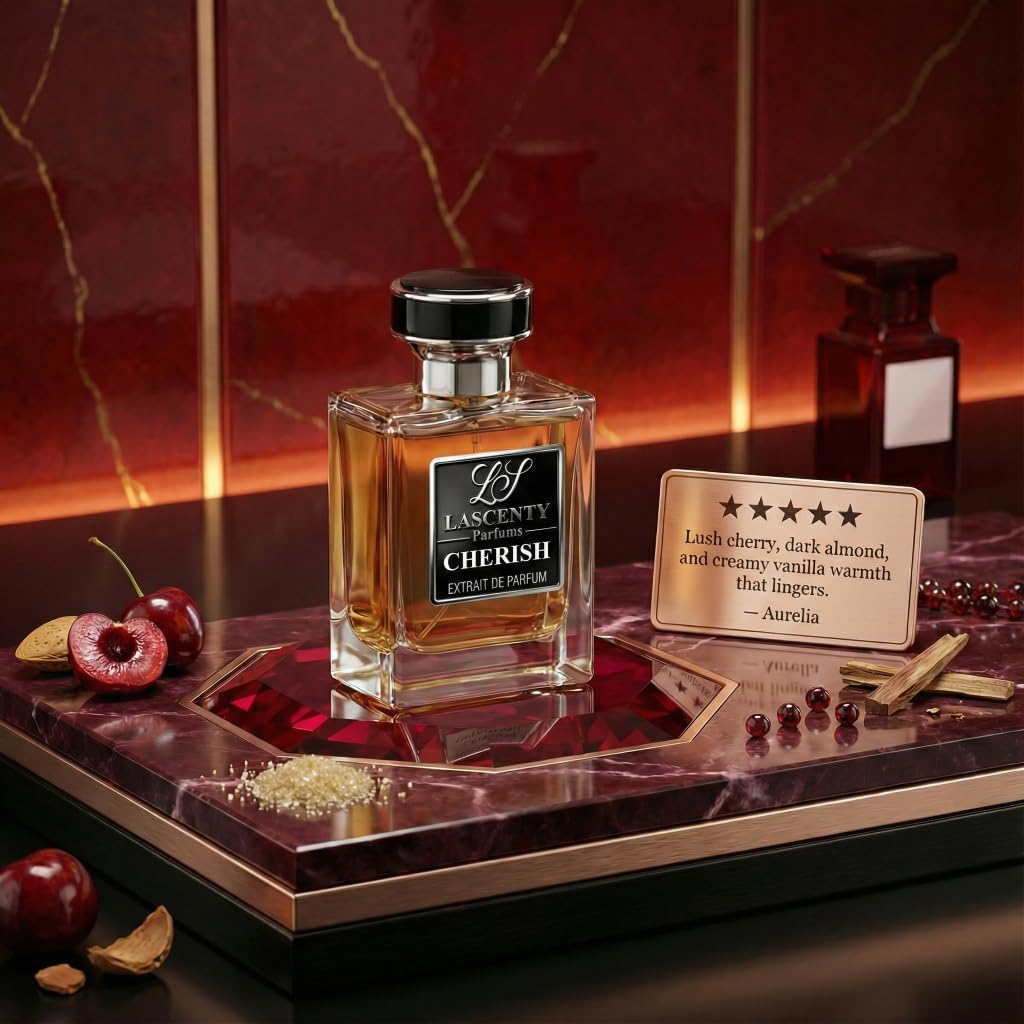 LaScenty CHERISH Inspired by T.F. Lost Cherry Perfume for Women and Cologne for Men (50ml) | Extrait de Parfum | Long-Lasting Gourmand Fruity Floral Beauty & Personal Care LaScenty