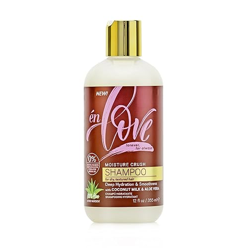 én Love Moisture Crush Shampoo for Curly & Wavy Hair with Natural Coconut Milk & Pure Aloe Vera for Deep Hydration | Deep Shine | Anti-frizz | Beauty & Personal Care én Love