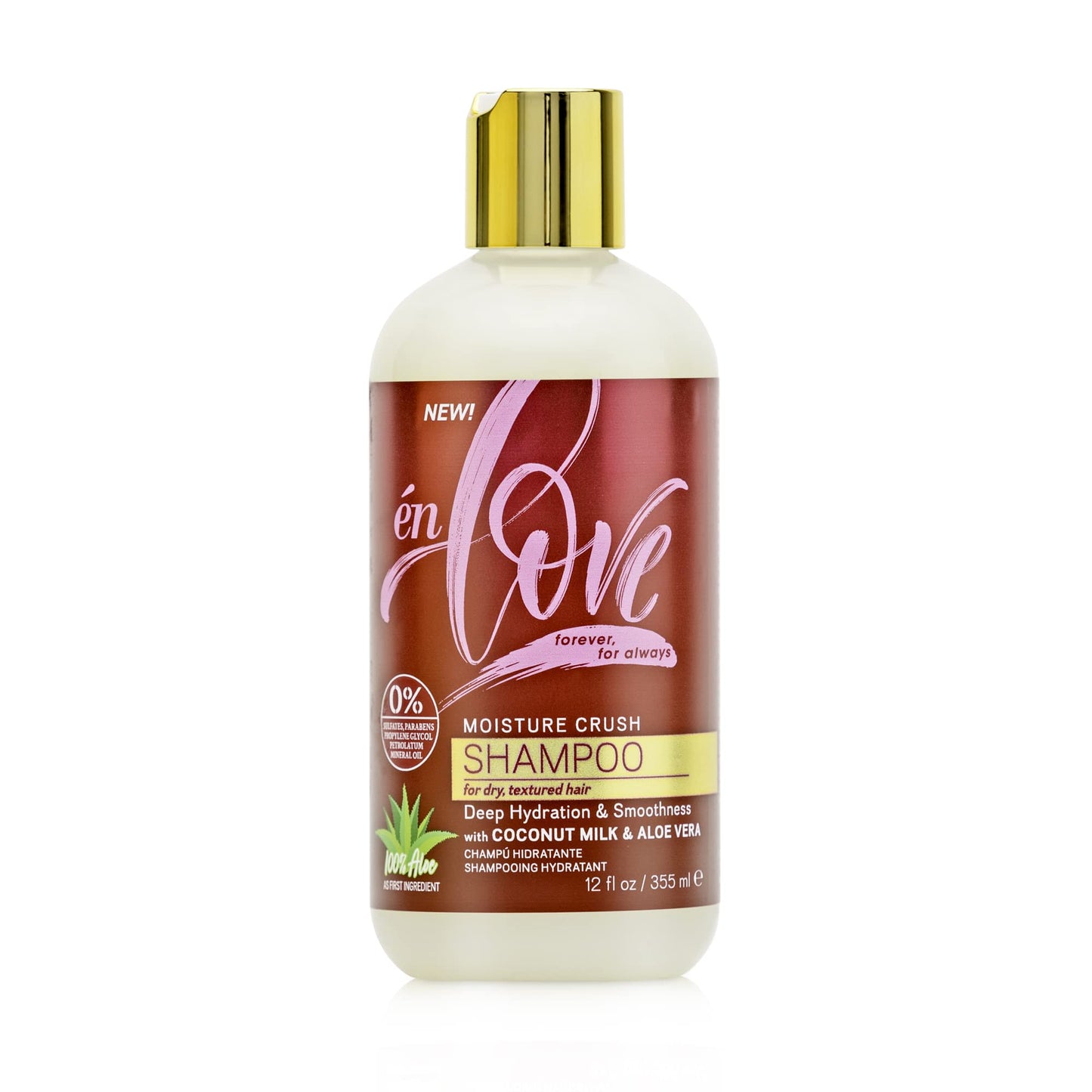 én Love Moisture Crush Shampoo for Curly & Wavy Hair with Natural Coconut Milk & Pure Aloe Vera for Deep Hydration | Deep Shine | Anti-frizz | Beauty & Personal Care én Love