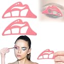 NFAMRZCAR 2PC Eyeshadow Stencil 5 in 1 Silicone Eyeshadow Tool,Reusable Eye Makeup Aid Stencils,Eye Makeup Aid, for Make Up Beginners&Women (Pink) Beauty & Personal Care NFAMRZCAR