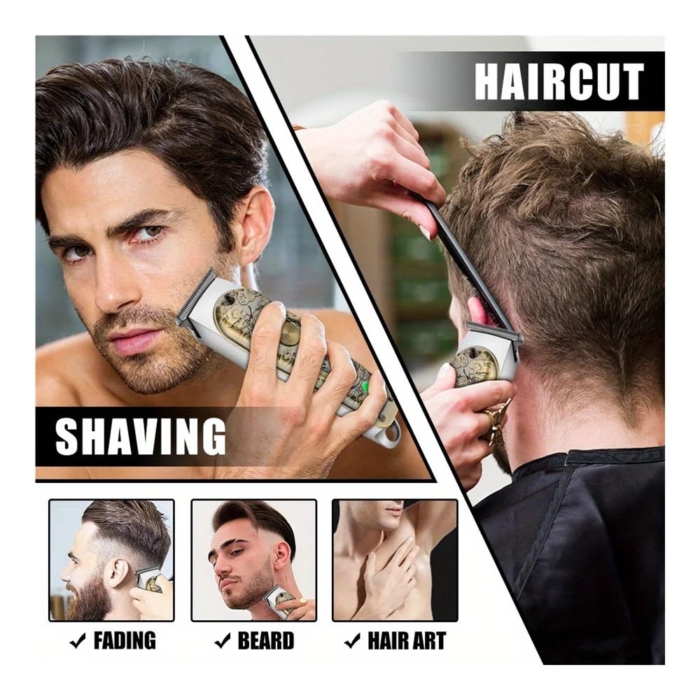 EWKYLSEM Razors Cordless Hair Clipper for Men -USB Charging, Convenient and Professional. LED Smart Display, Ideal Gift for Special Occasions(Bronze Beauty and Personal Care EWKYLSEM