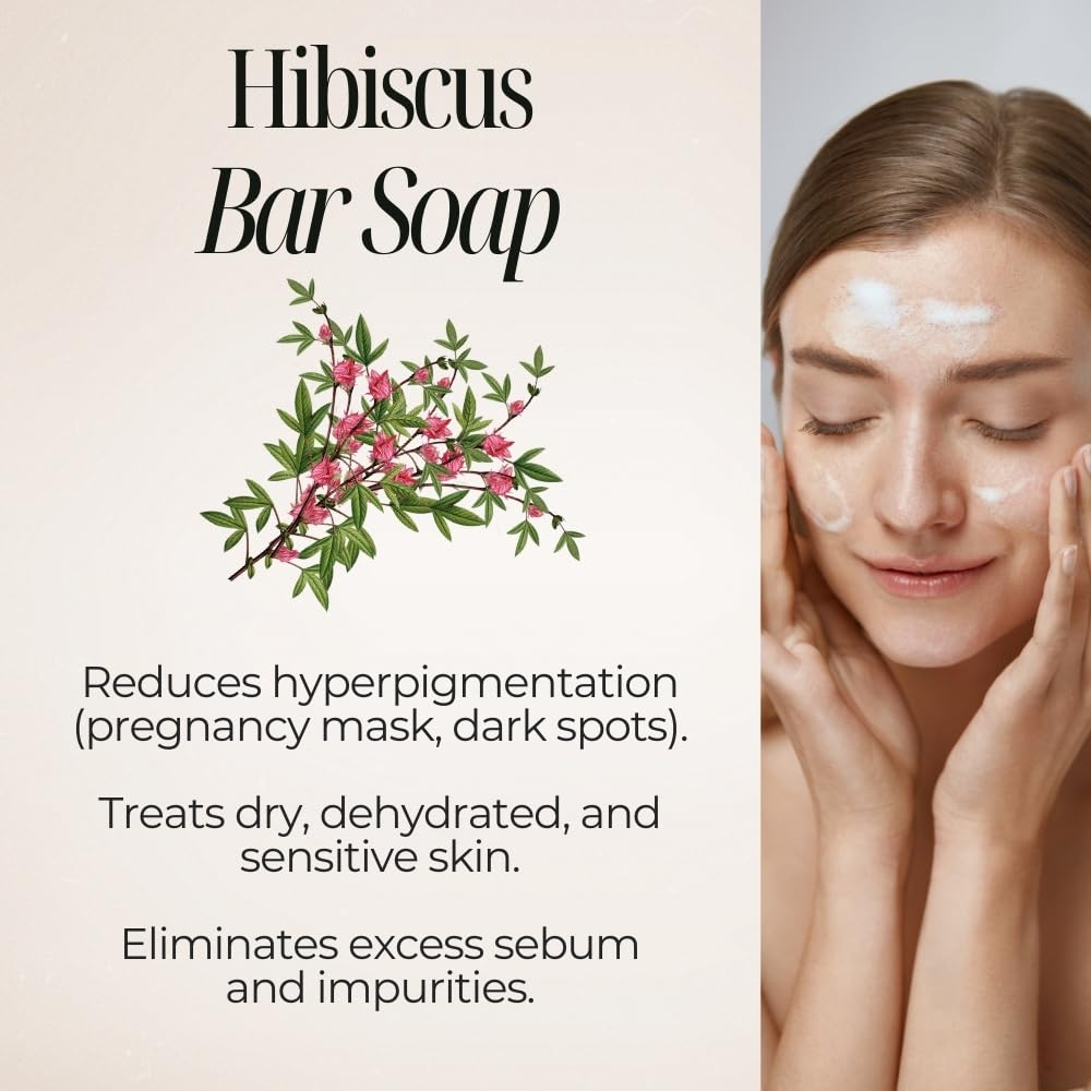 Siyah Organics Bissap Bar Soap - Smoothens Wrinkles & Boosts Radiance, Natural Soap for All Skin Types & Complexions - All-Natural Face & Body Soap Beauty & Personal Care Siyah