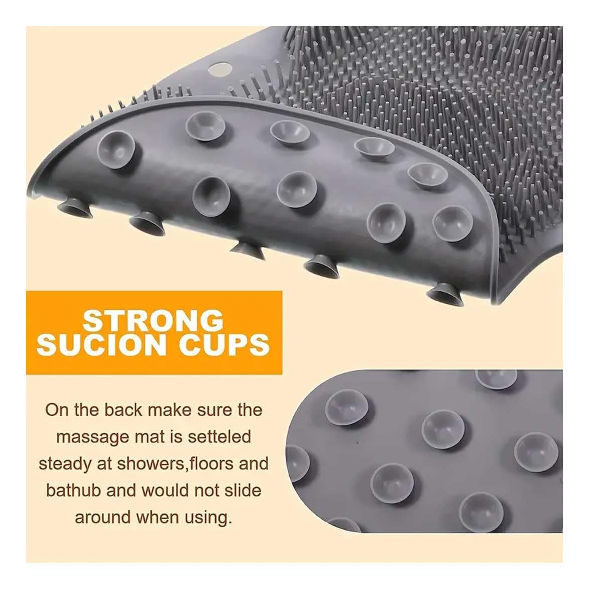 Lifetoyou Shower Scrubber, Non-Slip Suction Cups, Manual, Exfoliating & Massaging, 8x10x1 Inches Beauty and Personal Care Lifetoyou