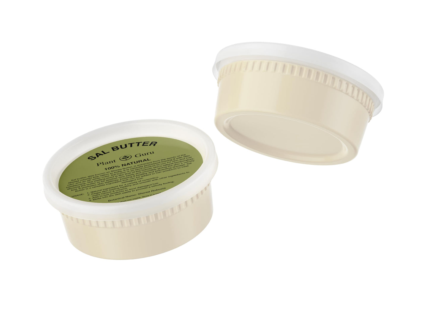 Plant Guru Raw Sal Seed Butter 8 oz. 100% Pure Natural Cold Pressed - Great for Skin, Body and Hair Moisturizer, DIY Creams, Balms, Lotions and Soap Beauty & Personal Care Plant Guru