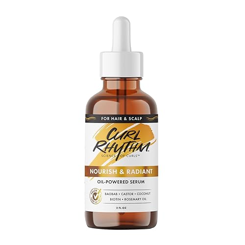 Curl Rhythm Nourish and Radiant Oil-Powered Serum - Nourishing Hair Oil - Non-Greasy Scalp Care - Hair Serum with Biotin for All Hair Types - 2 oz Beauty & Personal Care Curl Rhythm
