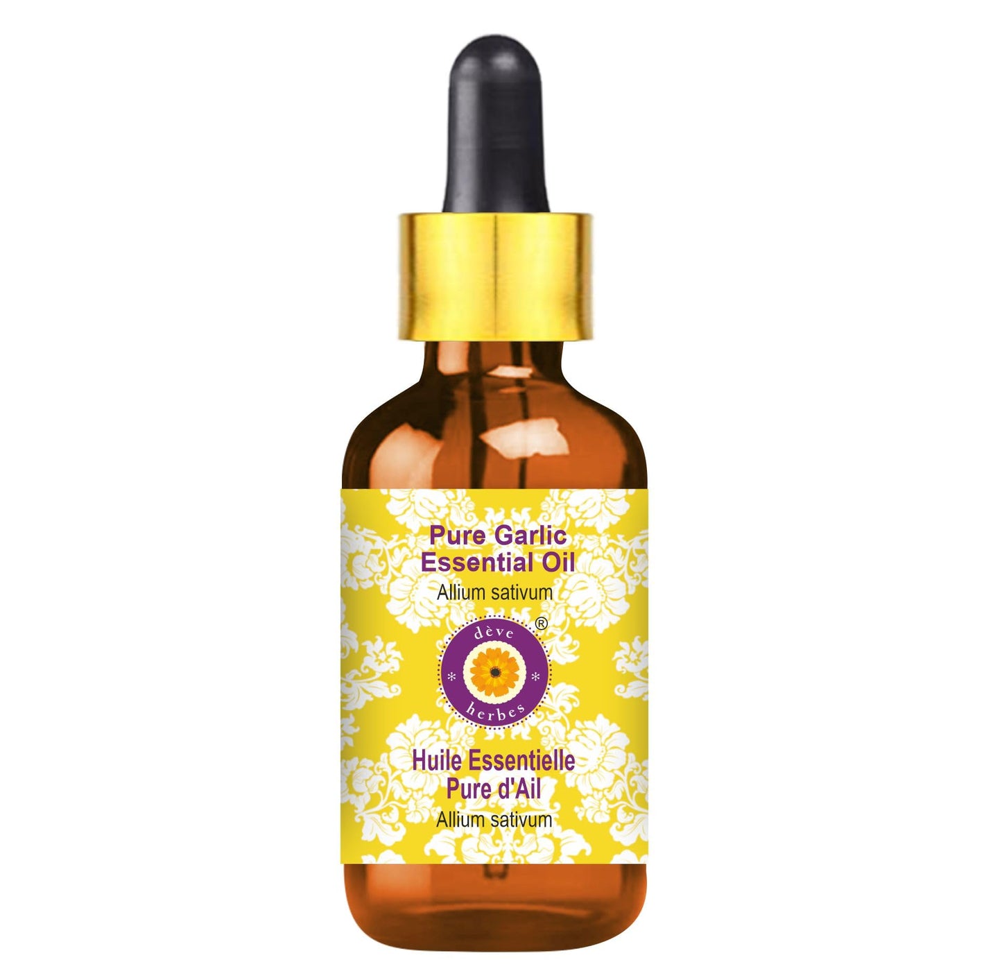 dève herbes Garlic Essential Oil (Allium sativum) with Glass Dropper - Pure - Non-Sticky - Non-Greasy - Lightweight - Men & Women - All Skin Types Beauty and Personal Care dève herbes