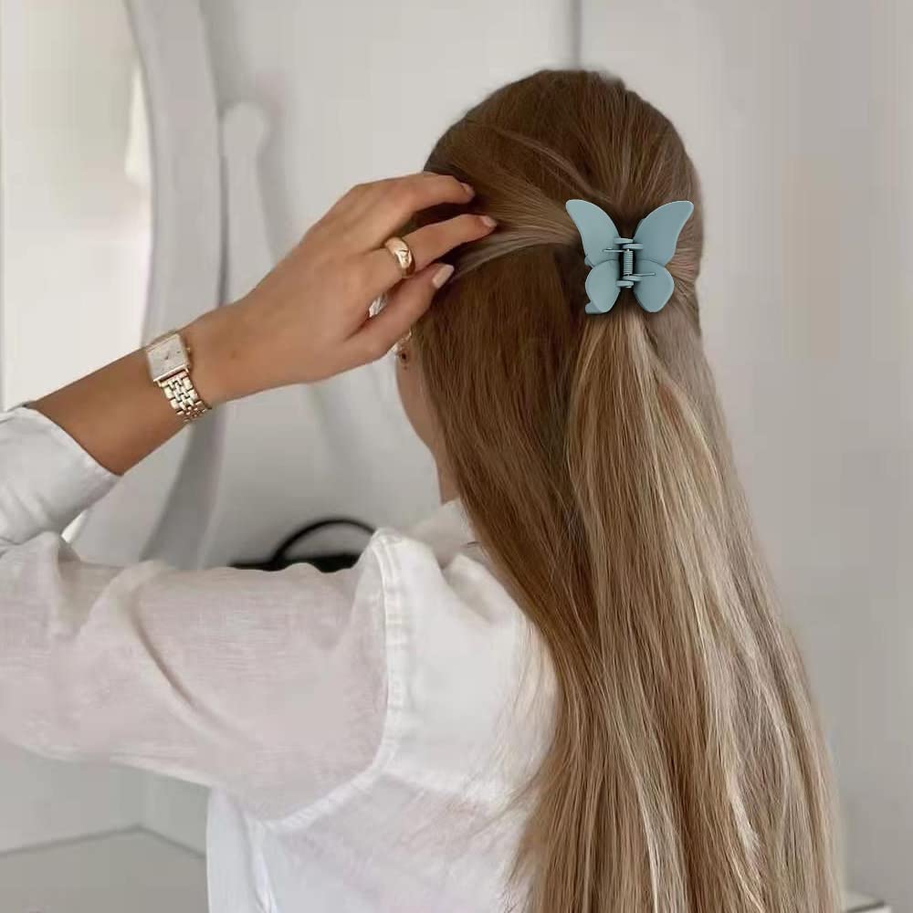 ATODEN Butterfly Hair Accessories - Matte Claw Clips for Women and Girls, 4Pcs 2.6" Hair Clamps and Jaw Clips for Thin to Medium Hair Beauty & Personal Care Atoden