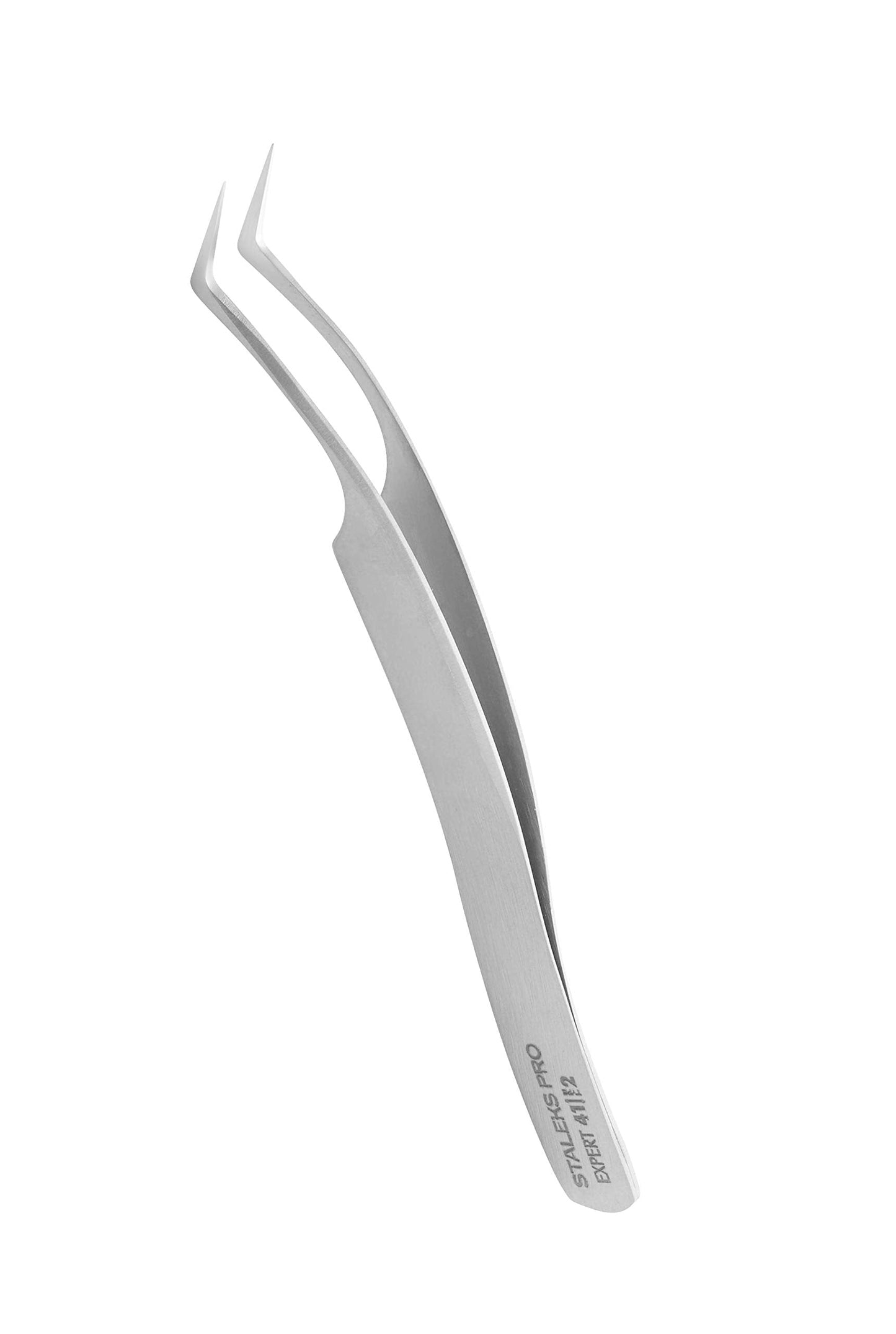 STALEKS PRO Expert 41 Type 2 Professional Eyelash Tweezers (L-Shaped 40°) - Stainless Steel for 2D-8D Volume Lash Extensions & Enhanced Visibility Beauty and Personal Care Staleks