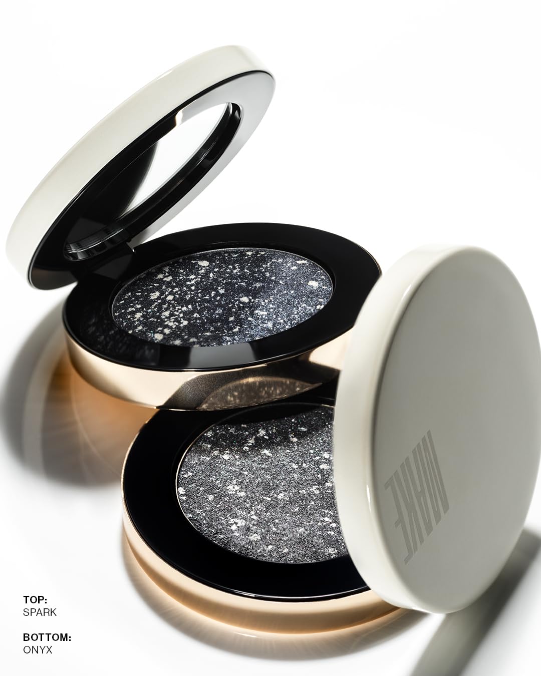 MAKE Beauty Multi-Chromatic Eye Shadow. Metal Reflecting Luminous Foil Finish Creamy, Buildable, Dimensional Long-wear, Crease-proof Powder Eyeshadow,